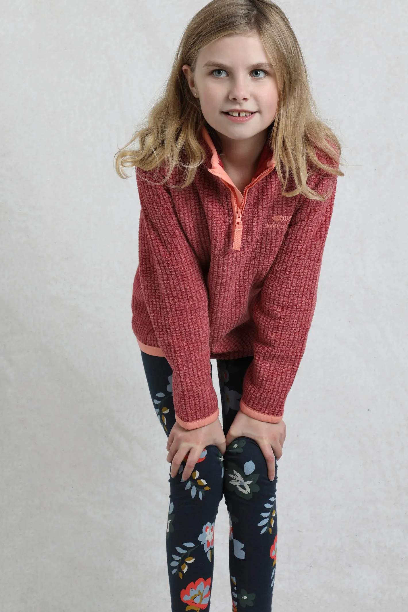 

Archie унисекс детский эко флис с молнией 1/4 Weird Fish, красный