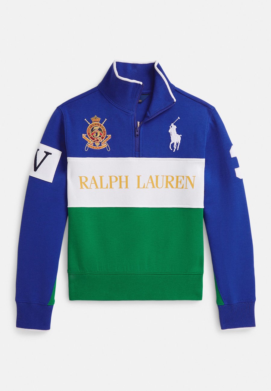 

Толстовка Polo Ralph Lauren BIG PONY DOUBLE-KNIT QUARTER PULLOVER 7-14Y, New Sapphire Multi/Blue