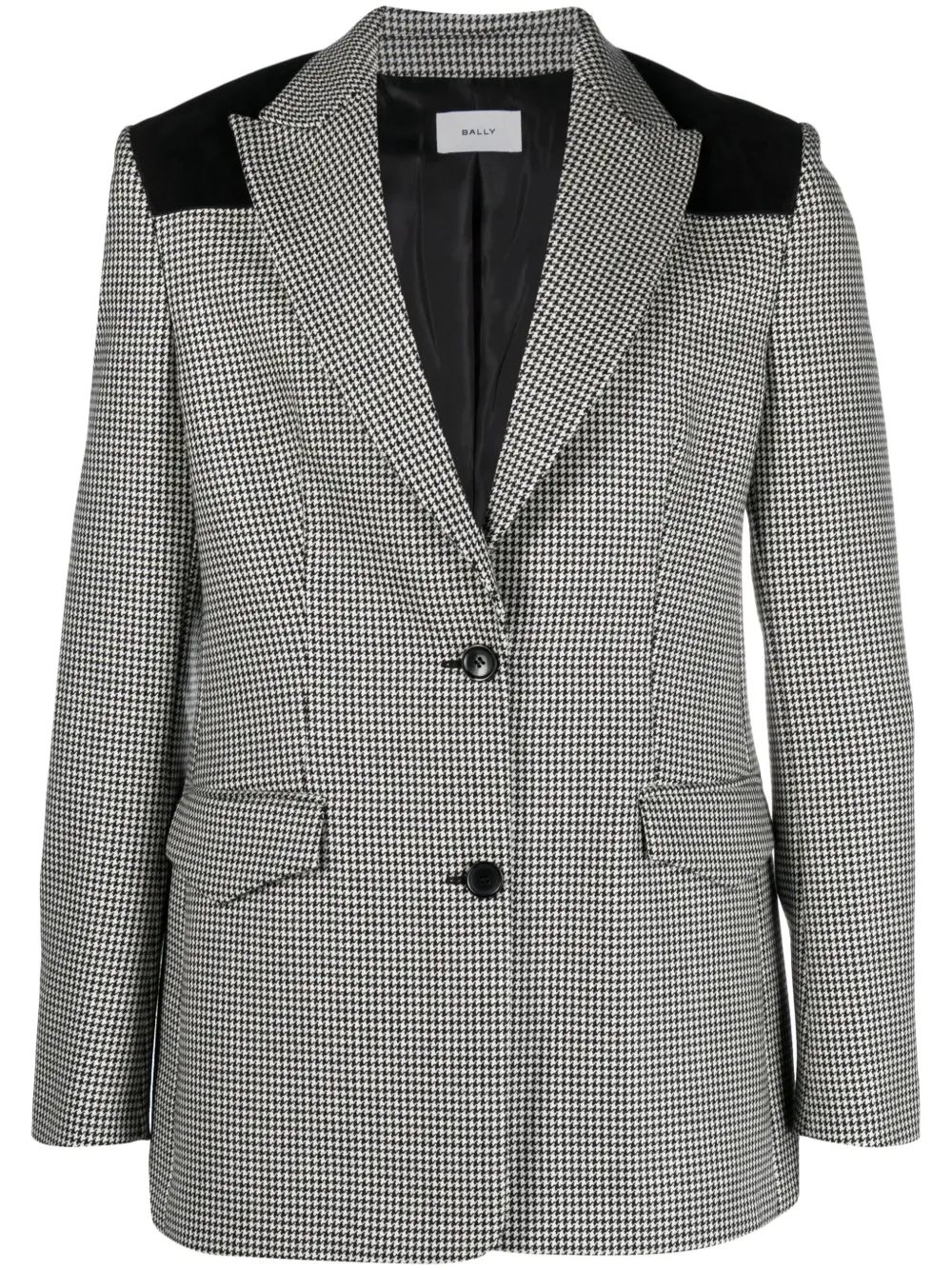 

Шерстяной пиджак в клетку Bally, черный