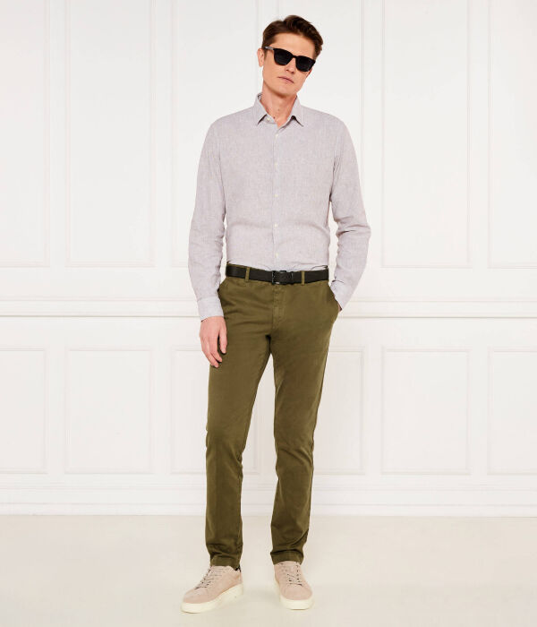 Брюки чинос kaito1 Slim fit Boss, хаки — фото 2
