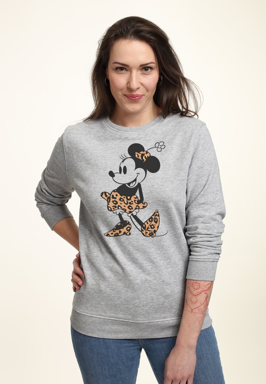 

Толстовка MICKEY & FRIENDS LEOPARD MOUSE Disney, цвет Mottled Light Grey