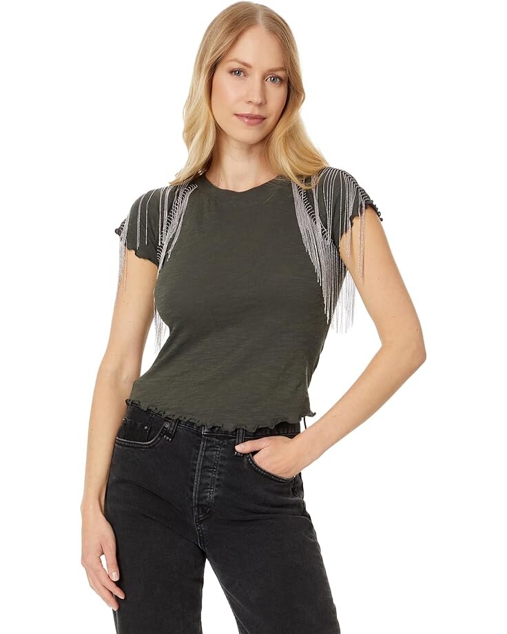 

Футболка Free People Bang Bang, серый