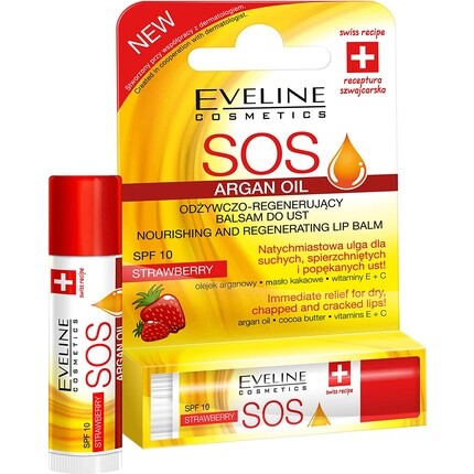 

Eveline SOS Argan Oil Питательный и регенерирующий бальзам для губ с SPF 10 Classic Eveline Cosmetics