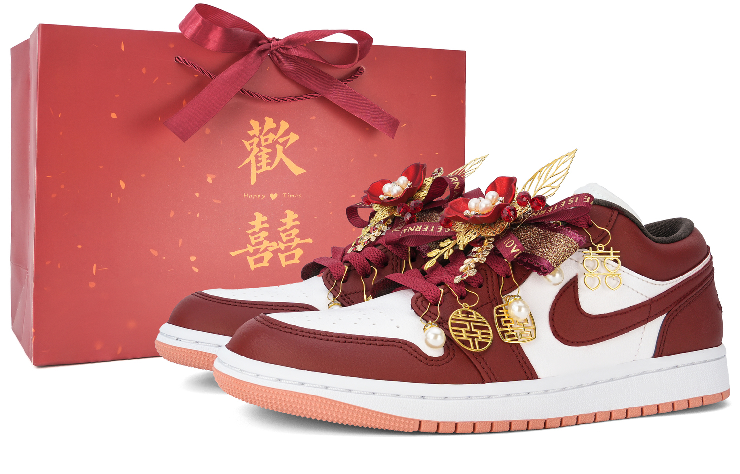 

Jordan Air 1 свадебные кроссовки устойчивые к истиранию низкие винтажные баскетбольные кроссовки Unisex золото красный