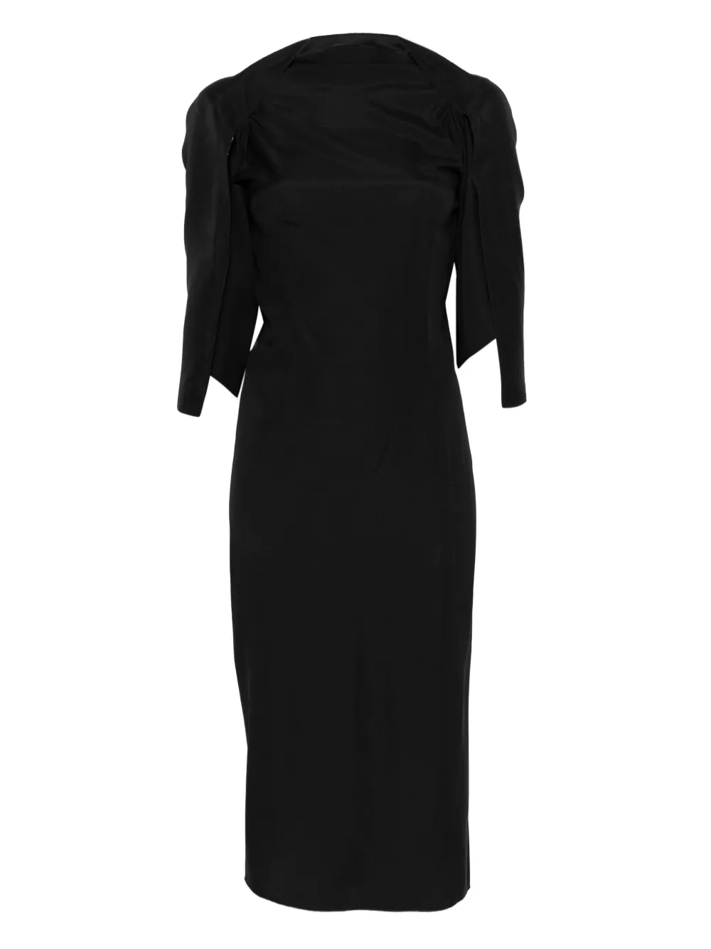 

Приталенное миди-платье с рукавами-буфами STEPHAN JANSON, черный