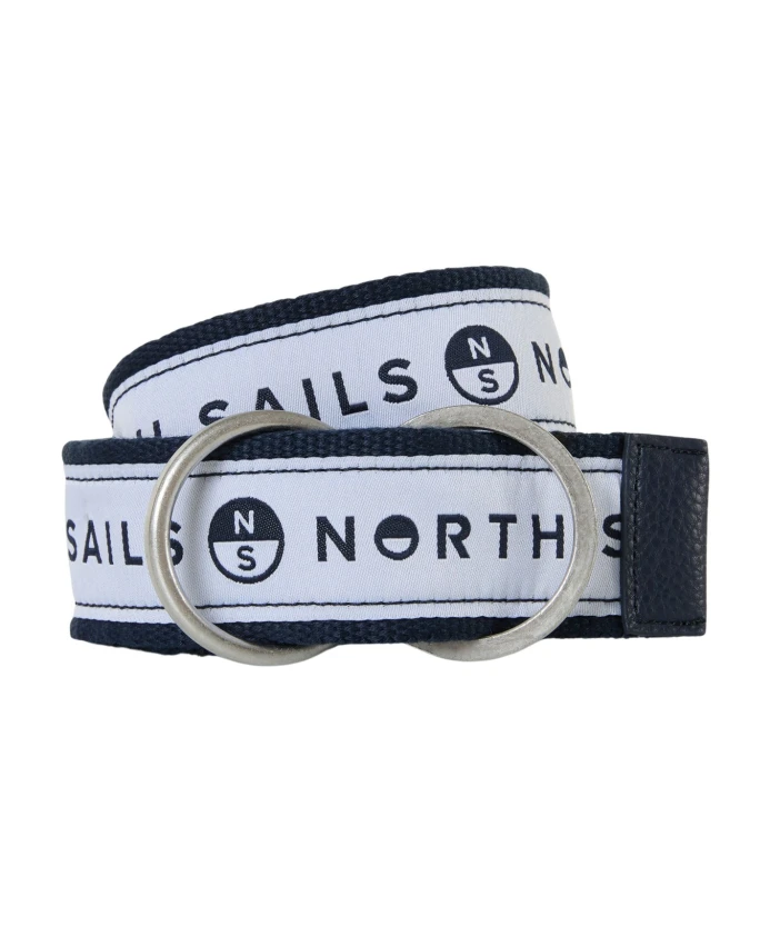

Ремень из переработанного полиэстера с жаккардовым логотипом. North Sails, белый