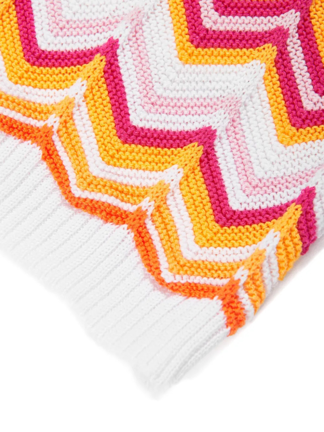Платье с шевронной вязкой Missoni Kids, белый — фото 3