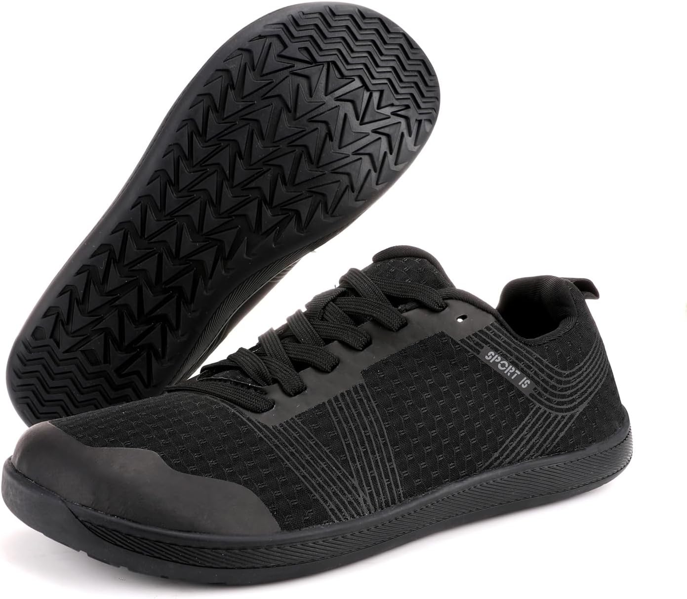 

Кроссовки с легким надеванием для женщин и мужчин, дышащие, легкие, с поддержкой свода стопы, на плоской подошве, с широкой носочной частью, для ежедневных прогулок Canbebig, черный