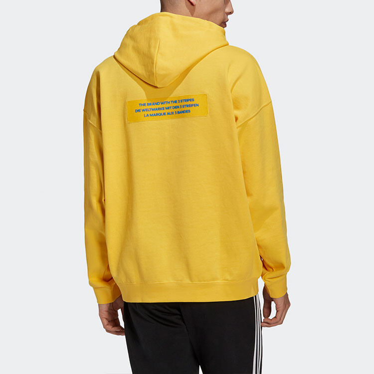 Толстовка с капюшоном BIG TREFOIL для мужчин, цвет желтый солнечный Adidas Originals, желтый — фото 3