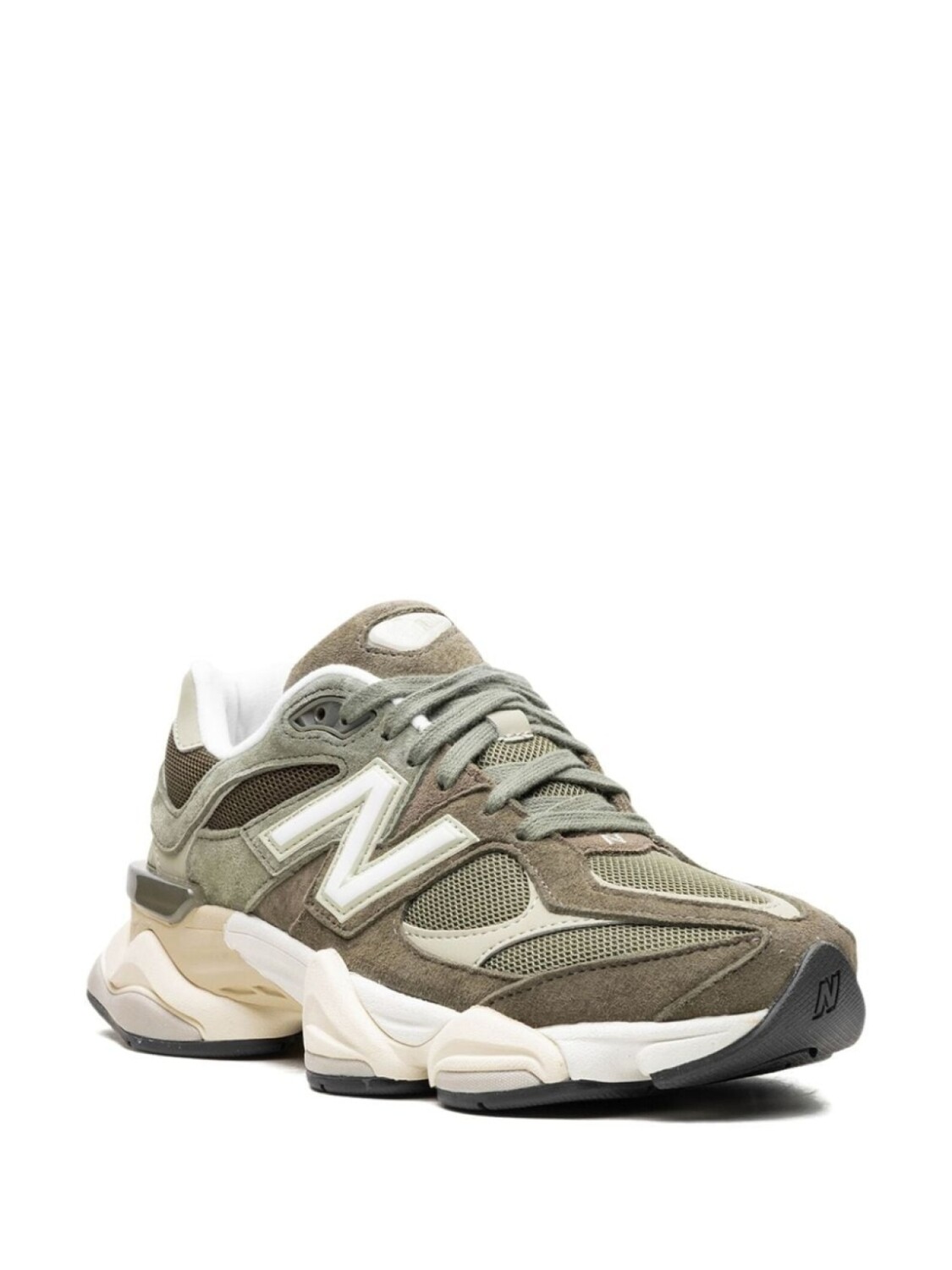Кроссовки 9060 Dark Camo/ Dark Olive/Sandstone New Balance, зеленый — фото 2