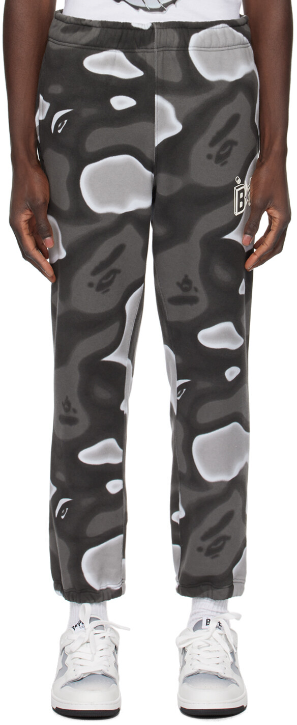 

Черные спортивные штаны STA с жидким камуфляжем Bape