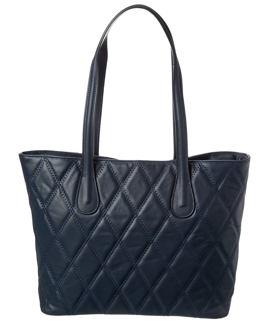 

Сумка-тоут Persaman New York Ingrid из стеганой кожи, синий