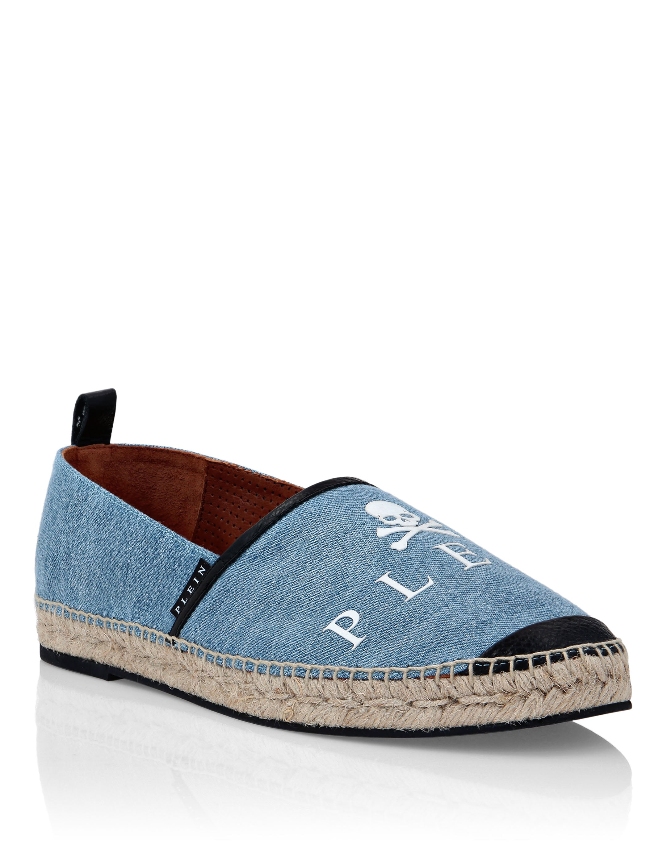 

Джинсовые эспадрильи Skull and Plein PHILIPP PLEIN, цвет middle blue