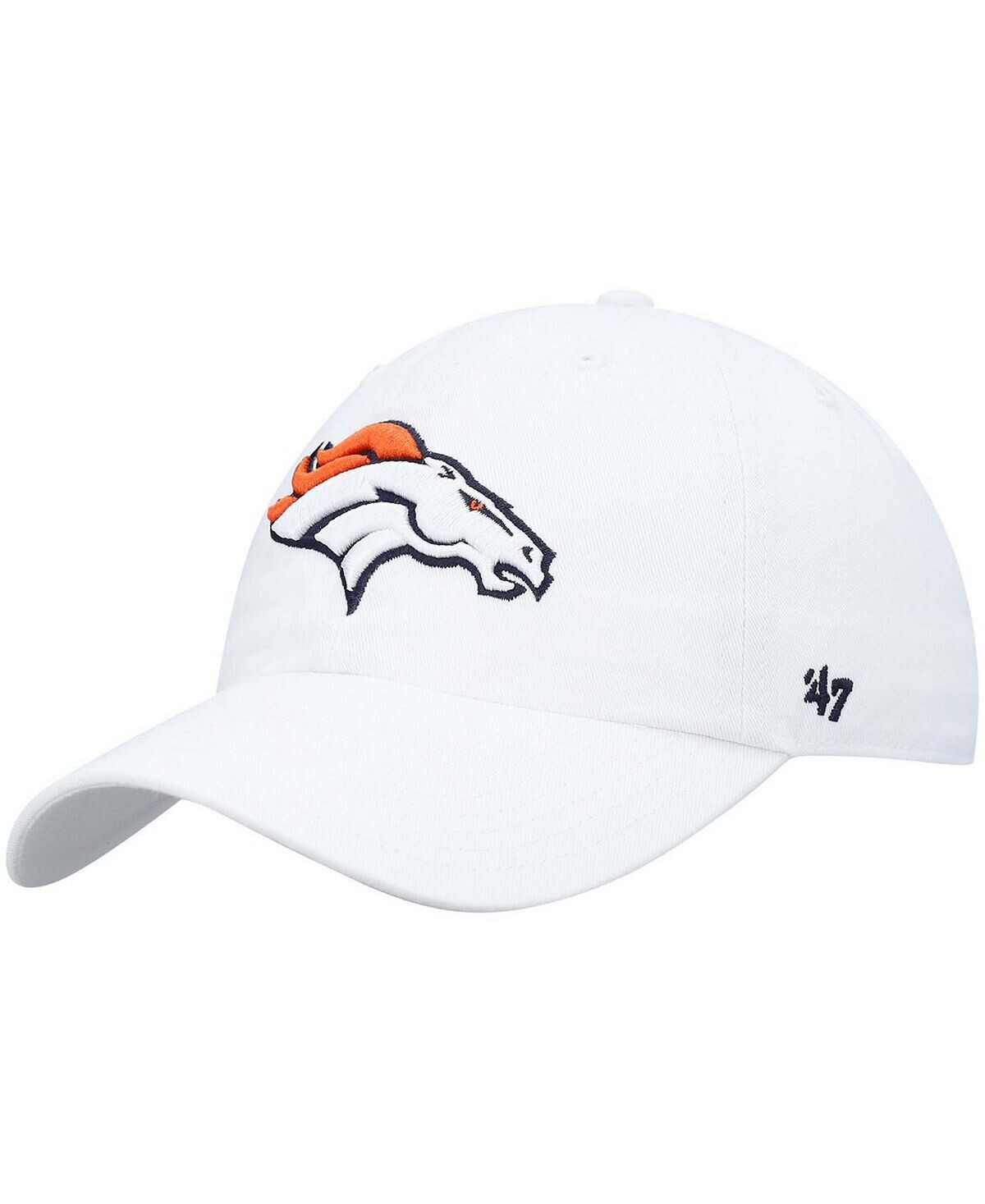 

Мужская белая регулируемая шапка Denver Broncos Clean Up '47 Brand