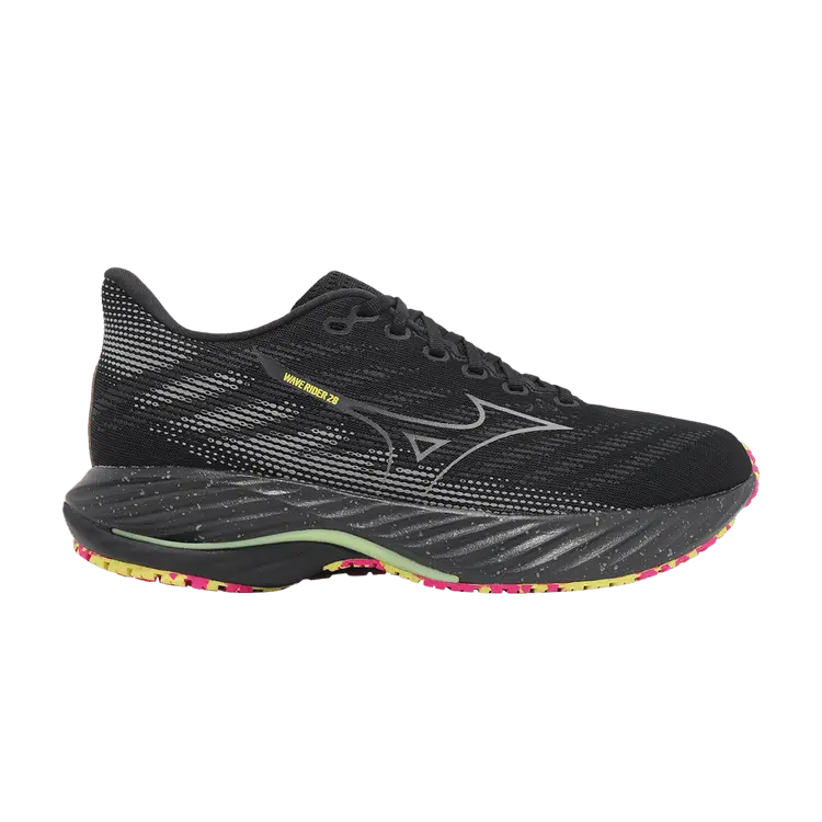 

Кроссовки Mizuno Wave Rider 28 Black Sunny Lime, черный