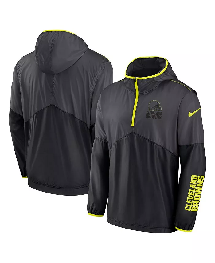 

Мужская антрацитовая худи-полукуртка Cleveland Browns Volt с молнией наполовину Nike