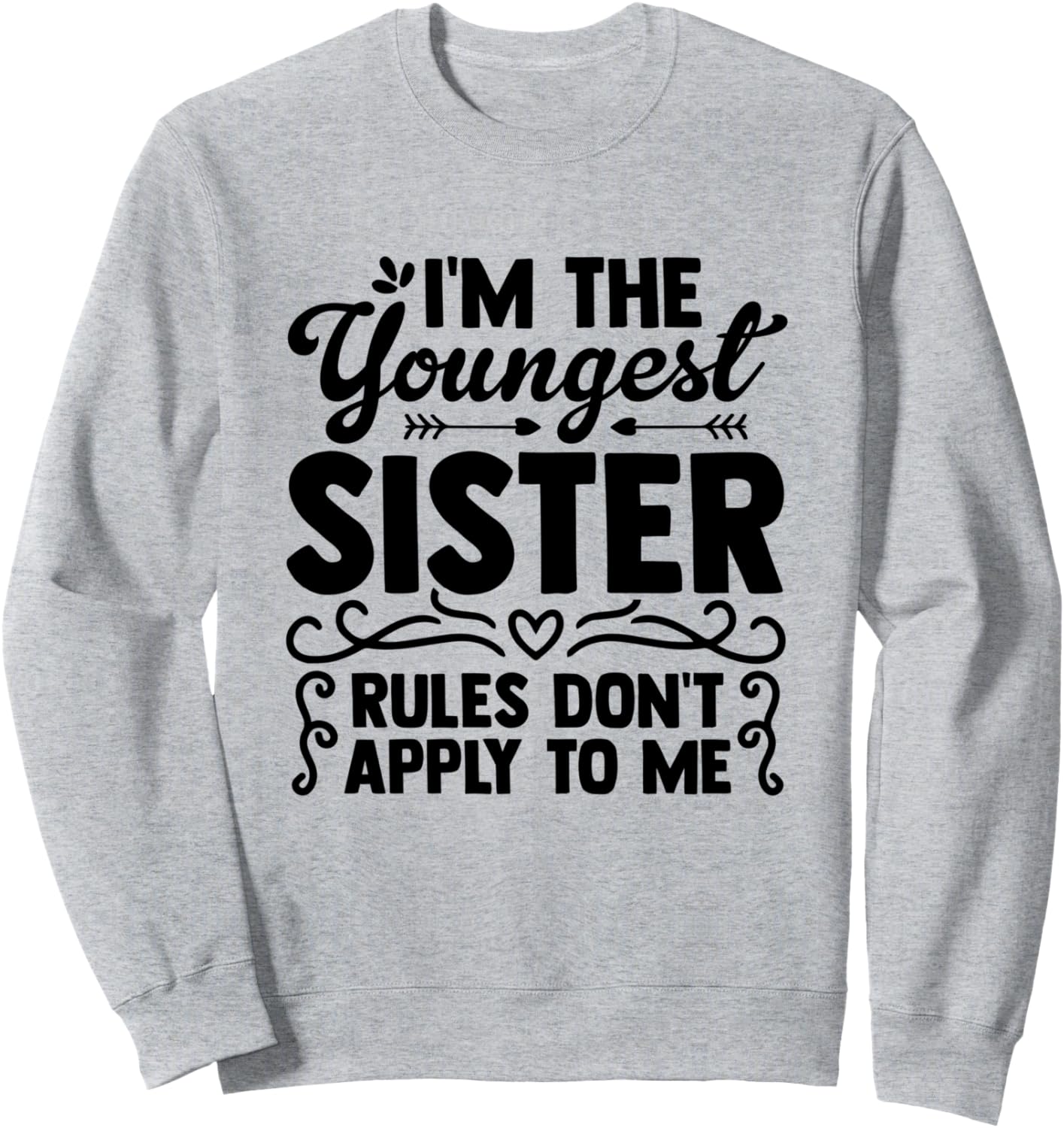 

Я младшая сестра, правила на меня не распространяются, брат. Толстовка Sister Gift Idea For Family Siblings Sibling Love, серый