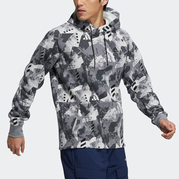 Толстовка Men's adidas Printing Sports Gray, серый — фото 4