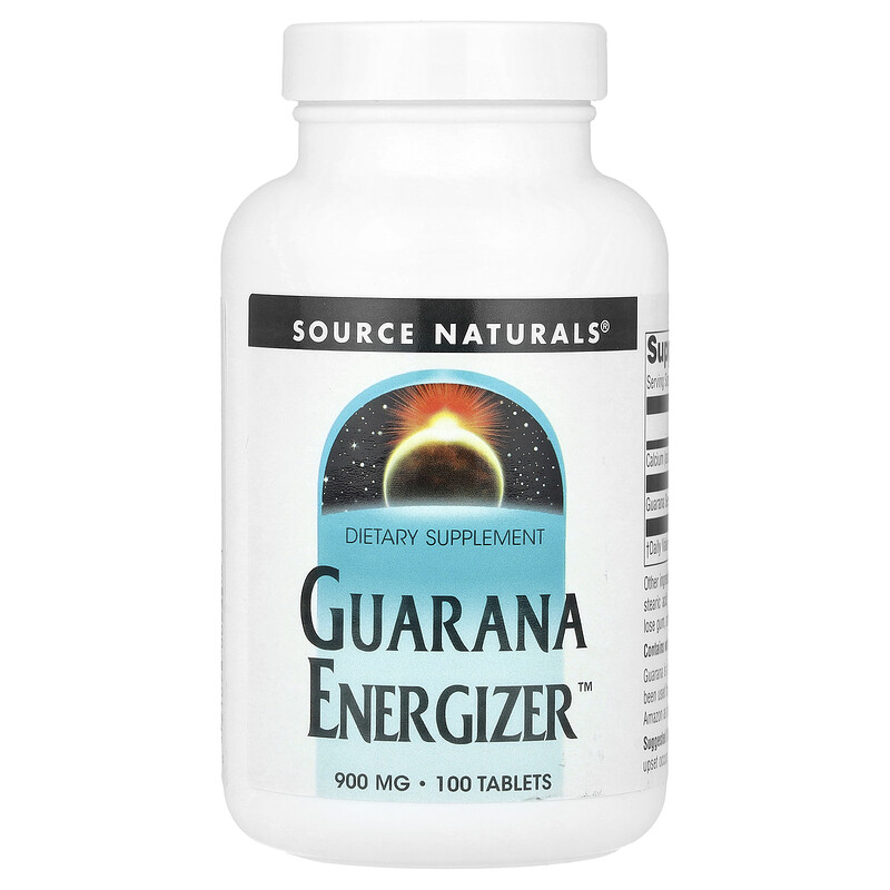 

Source Naturals, Guarana Energizer , 900 мг, 100 таблеток