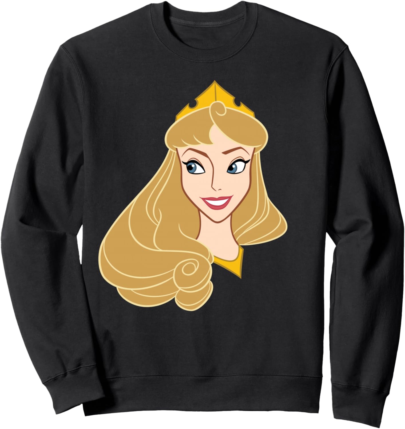 

Толстовка с изображением принцессы Авроры из мультфильма «Спящая красавица» с большим лицом Disney, черный