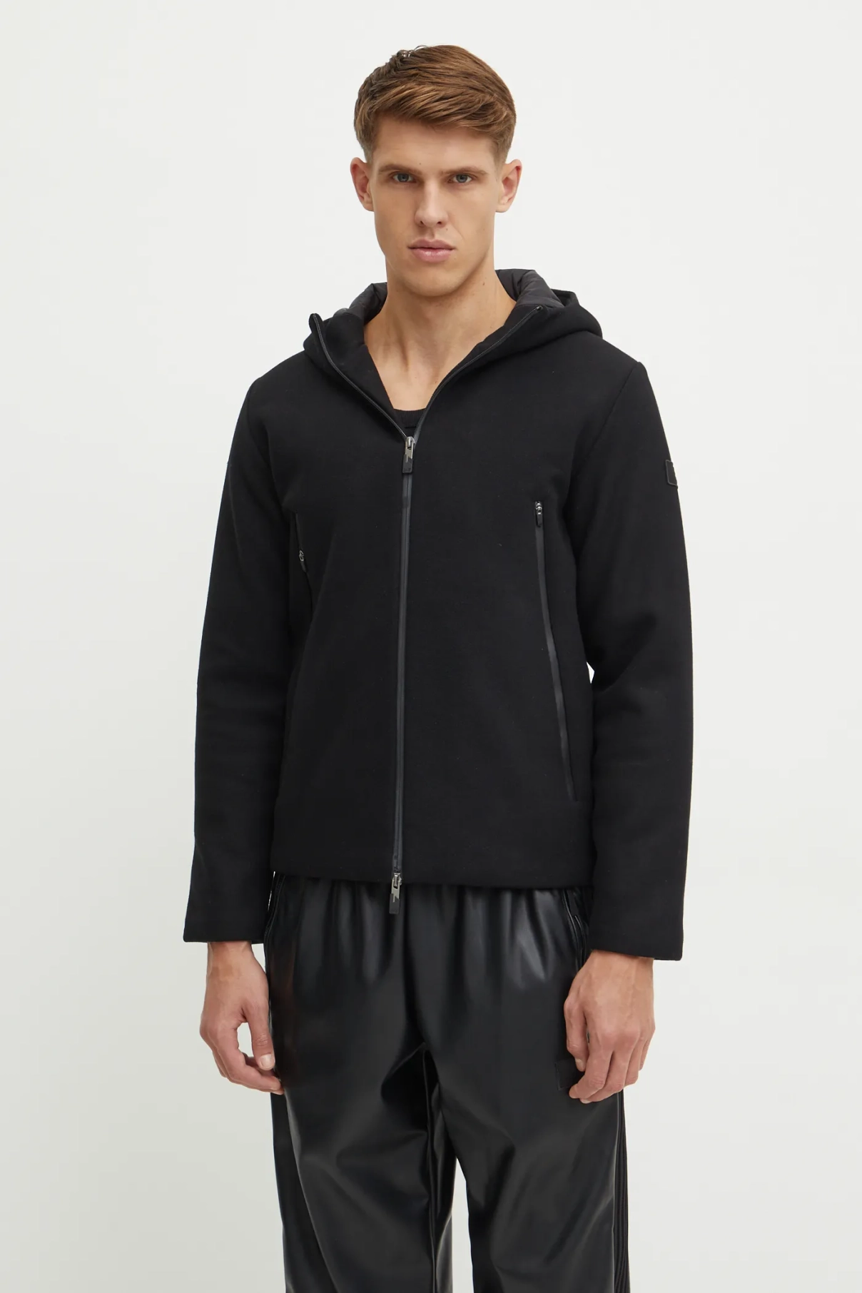 

Куртка из смесовой шерсти EA7 Emporio Armani, черный