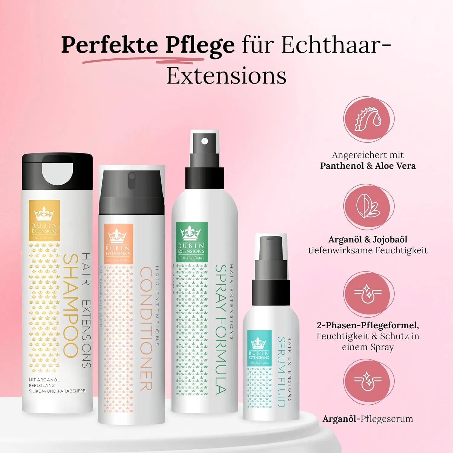 Набор для ухода за нарощенными волосами Rubin Extensions Complete Care Kit Rubin Extensions — фото 2