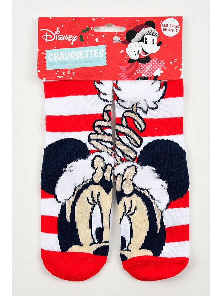 Disney Minnie Mouse Носки "Минни" красно-бело-бежевого цвета — фото 3