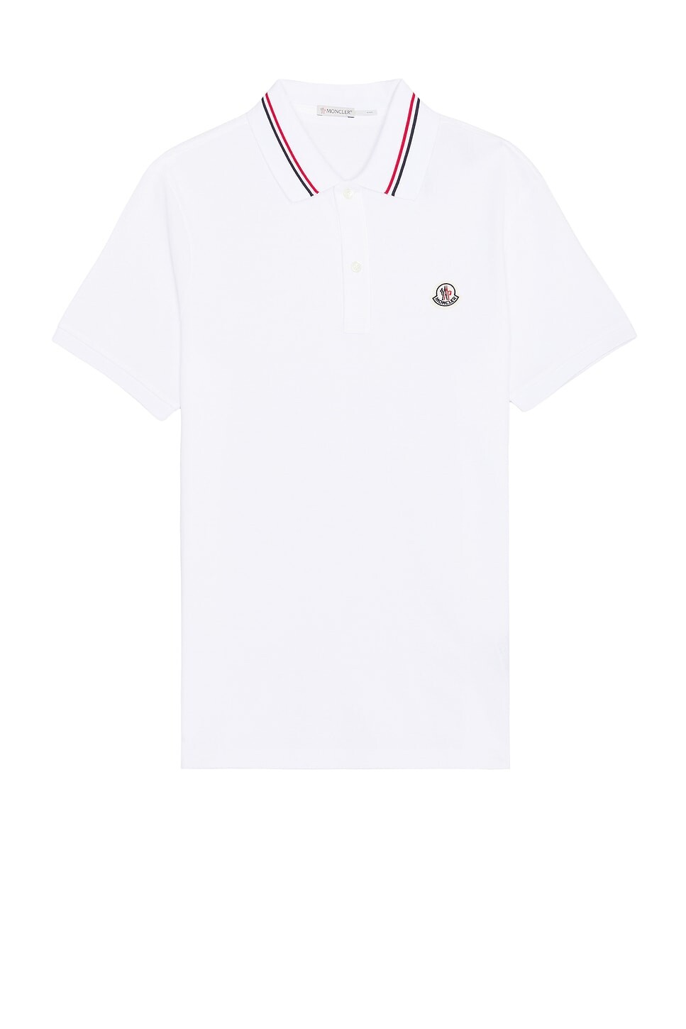 

Поло с короткими рукавами Moncler, белый