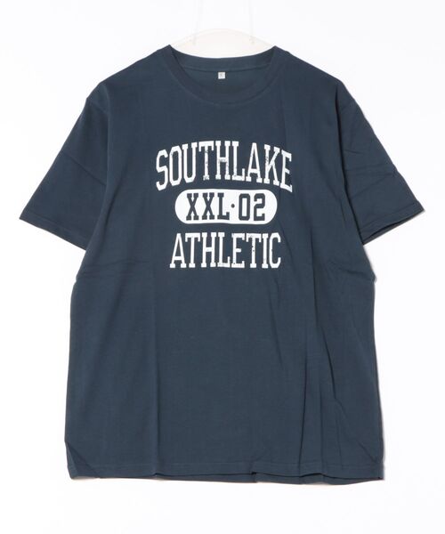 

Футболка с коротким рукавом, трикотажный принт STYLEBLOCK, темно-синий