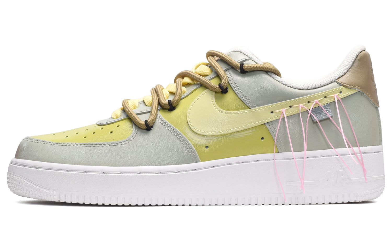 

Кроссовки для скейтбординга Air Force 1 мужские с низким верхом желто-серые Nike, Серый, Кроссовки для скейтбординга Air Force 1 мужские с низким верхом желто-серые Nike