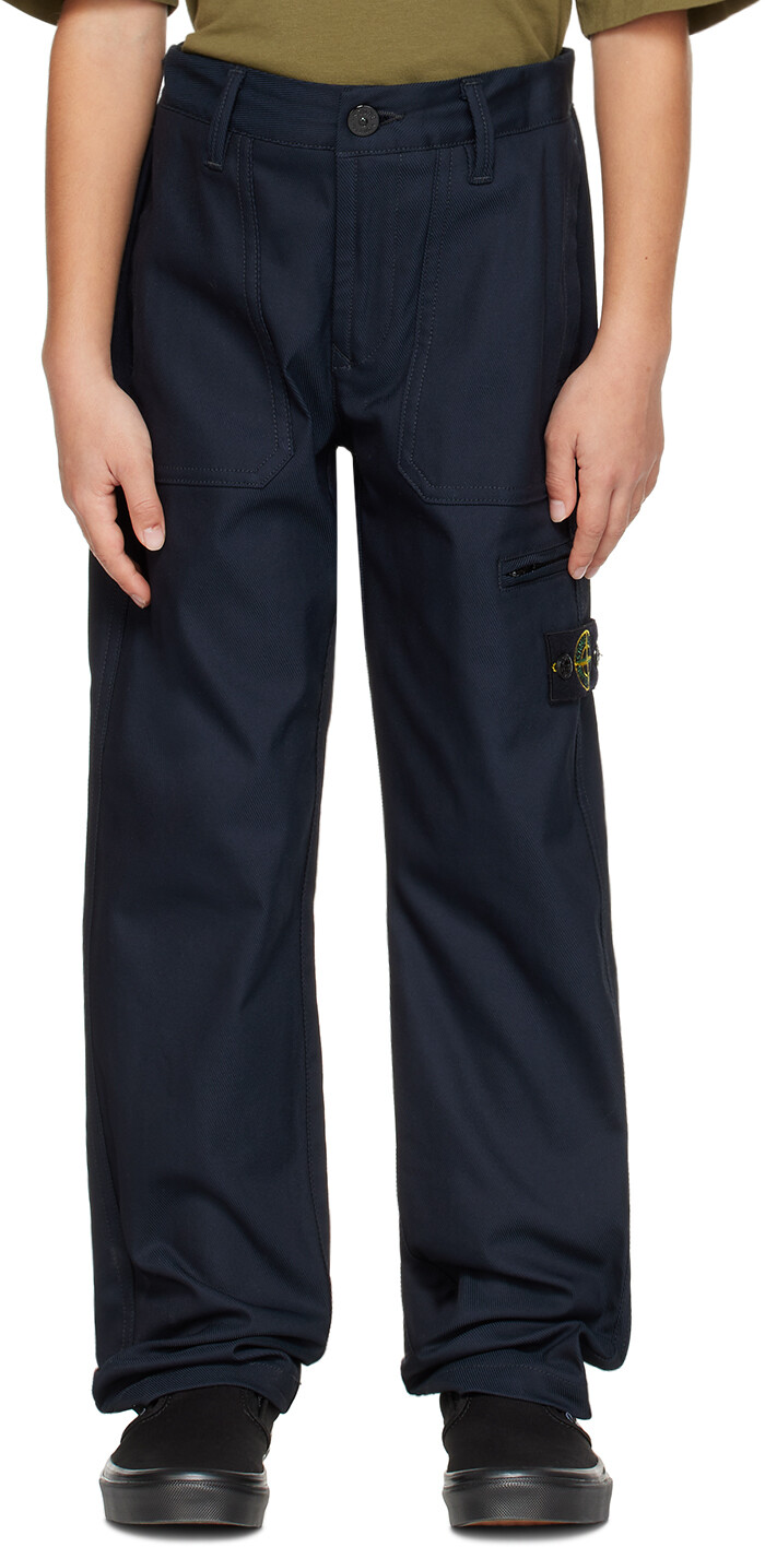 

Детские темно-синие брюки 30609 Stone Island Junior, Синий, Детские темно-синие брюки 30609 Stone Island Junior