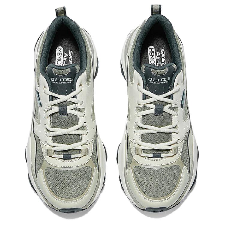 DLITES Low Top Массивные Кроссовки Мужские Серо-Зеленые Skechers — фото 4