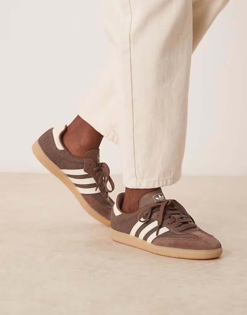 

Adidas Originals - Samba OG - Кроссовки крючком коричневого и кремово-белого цветов