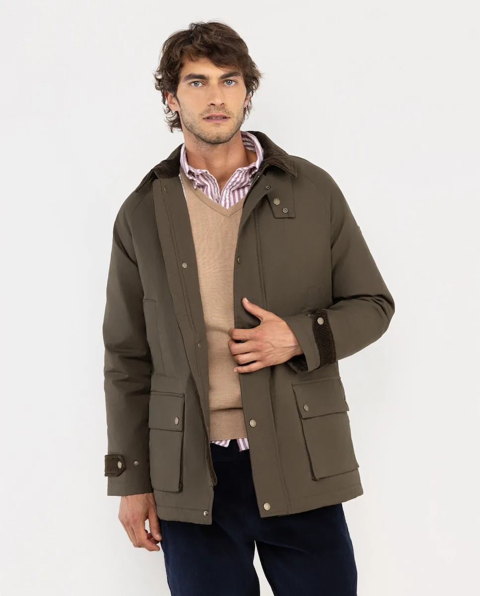 

Мужская куртка на молнии с вельветовым воротником El Ganso, зеленый