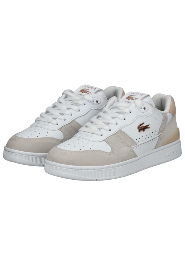 Кроссовки из кожи/синтетики Lacoste, мультиколор — фото 4