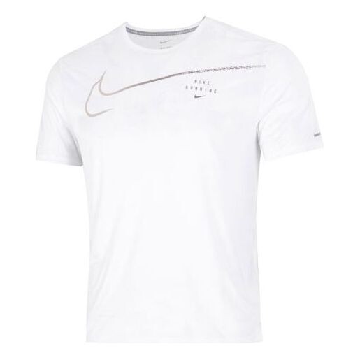 

Футболка Men's Nike Large Logo Sports Training Breathable Quick Dry Round Neck Short Sleeve White T-Shirt, мультиколор
