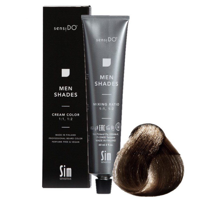 

Мужская краска для волос SensiDO MEN SHADES M5-6/1 Темно-русый пепельный - 60 мл