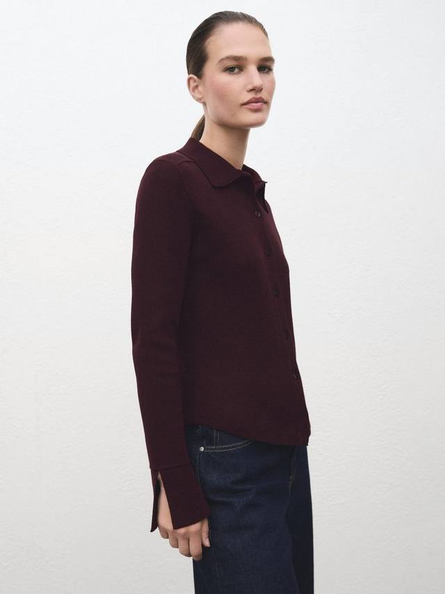 

Кардиган Albert из тонкой вязки Mango, Dark Red