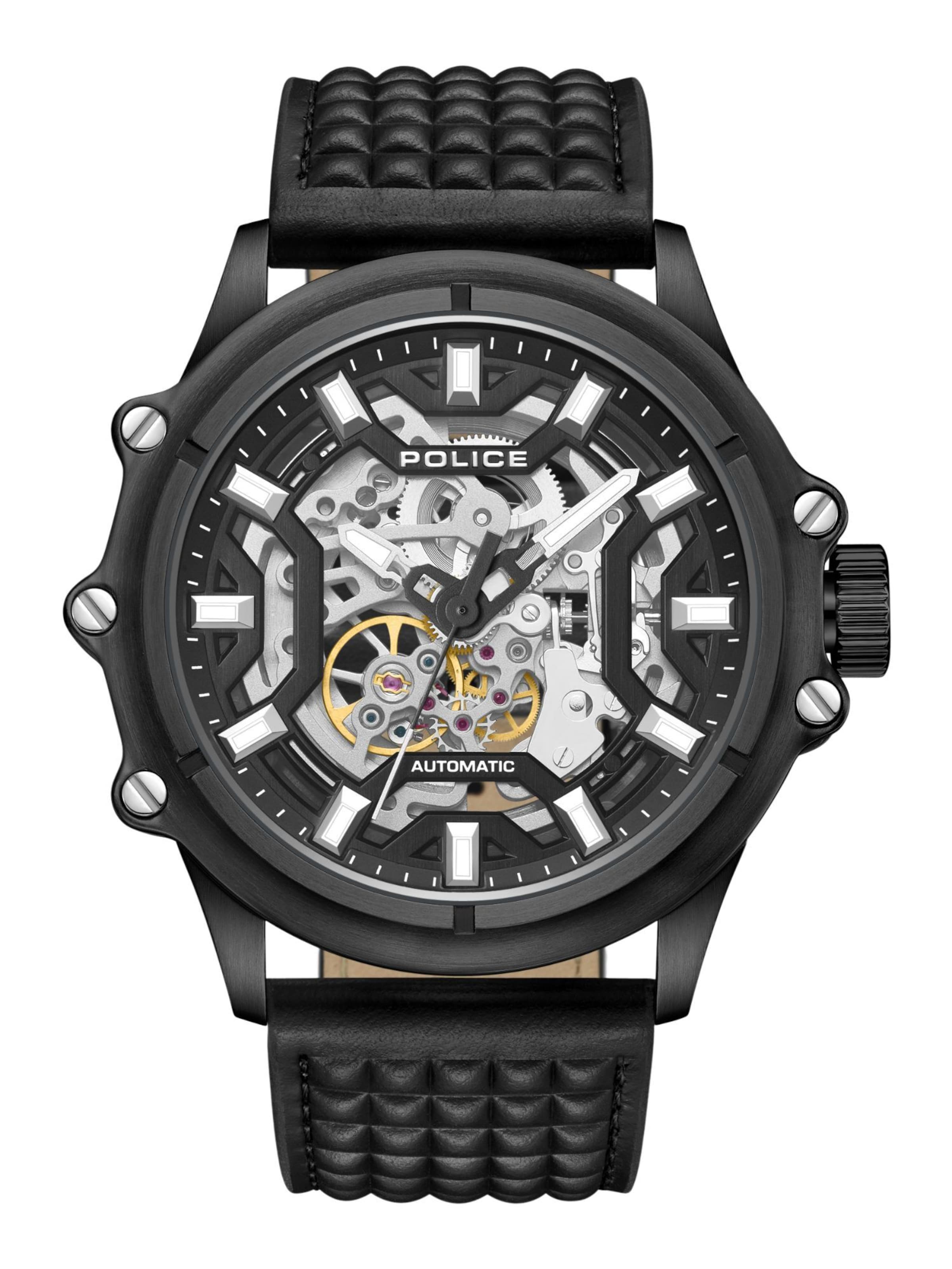 

POLICE Черные аналоговые часы 'Luang'