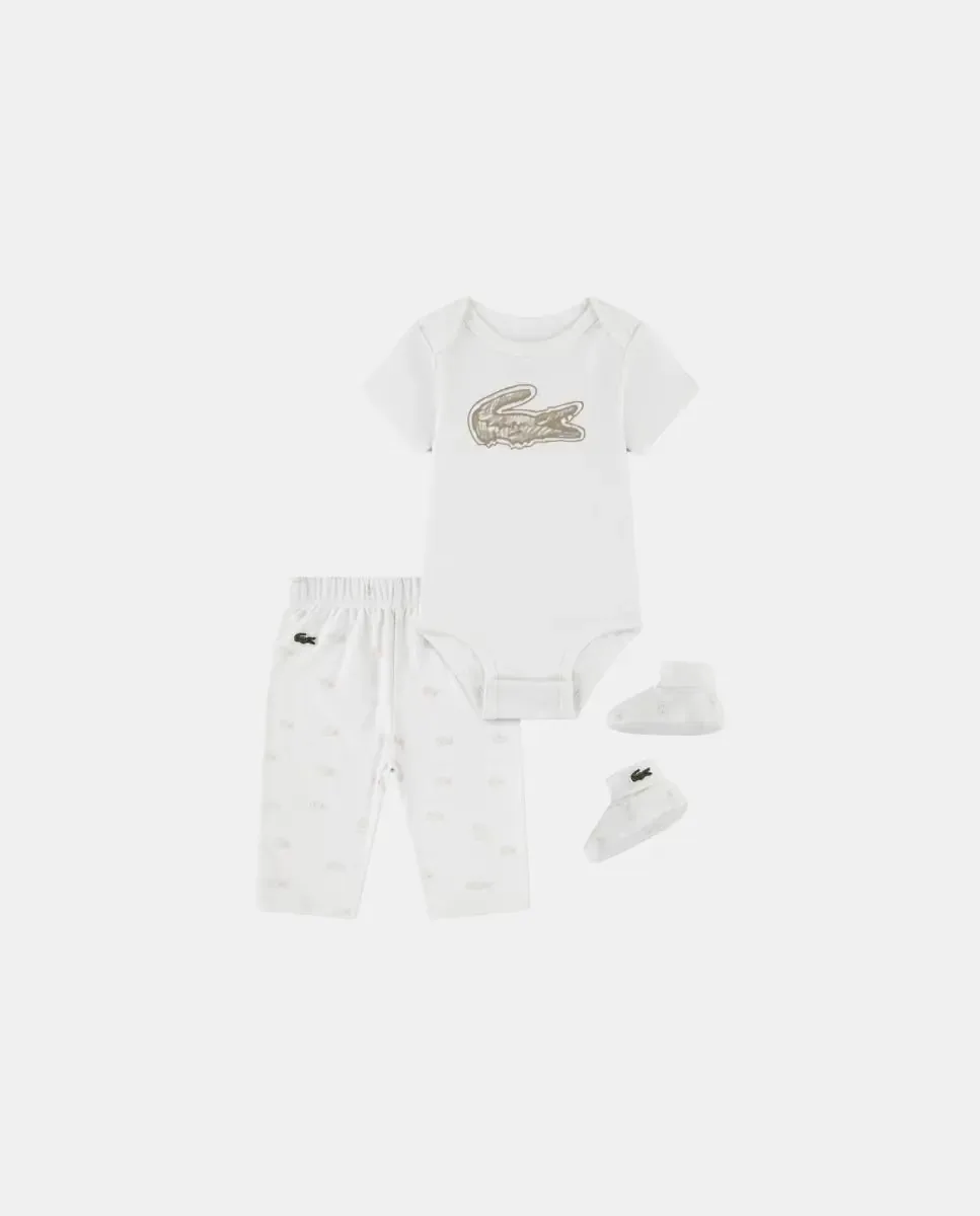 Набор из 3 предметов с графикой Lacoste, белый