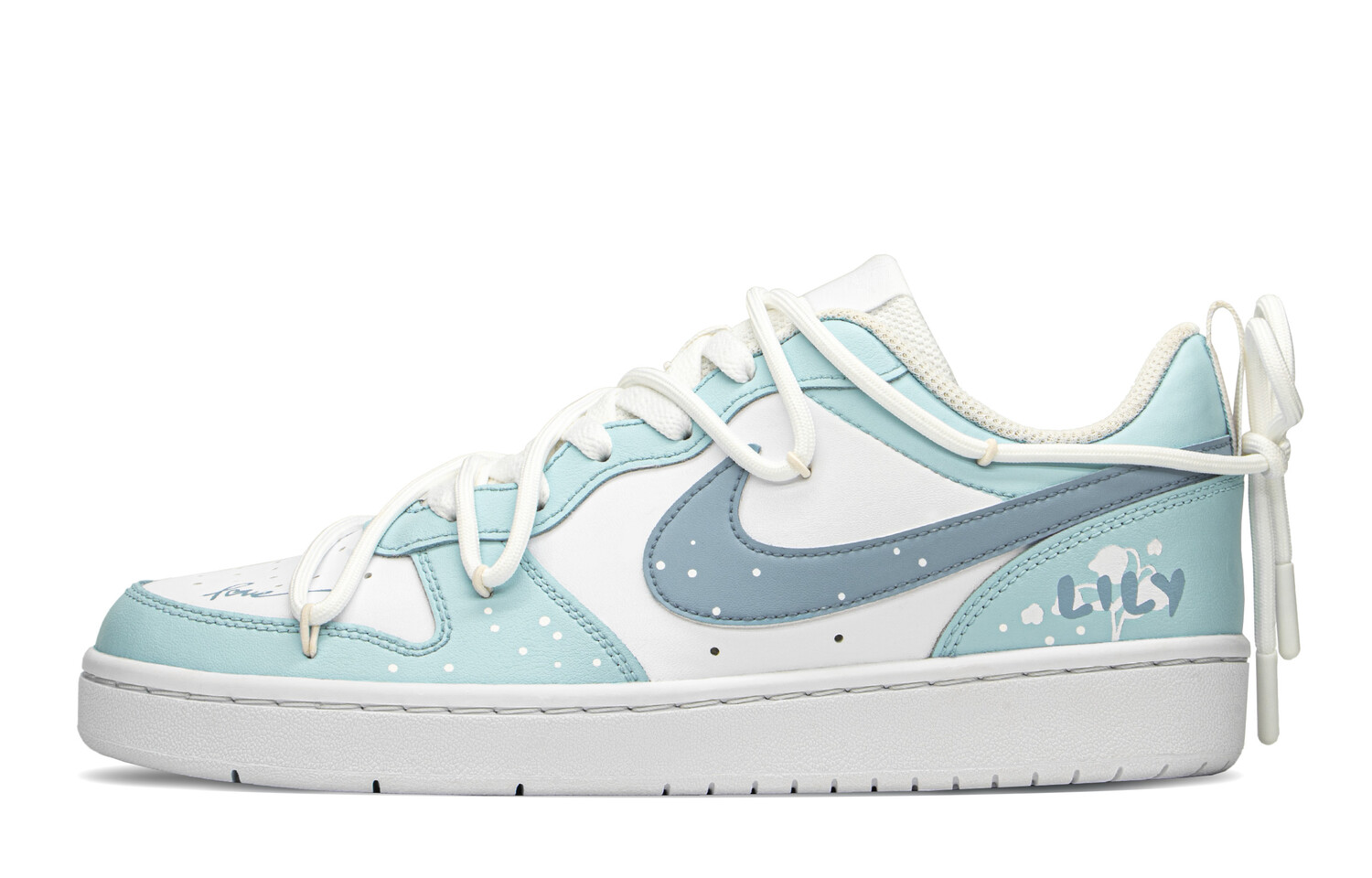 

Кроссовки Nike Court Borough Series Skateboard Shoes Women's Low-Top White Blue