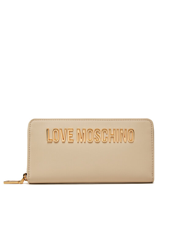 

Большой женский кошелек JC5611PP1MKD0110 Love Moschino, бежевый