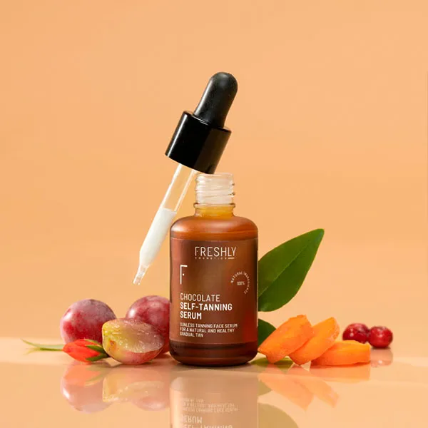 Натуральный автозагар для лица Chocolate Self-Tanning Serum Freshly Cosmetics, 30 ml — фото 3