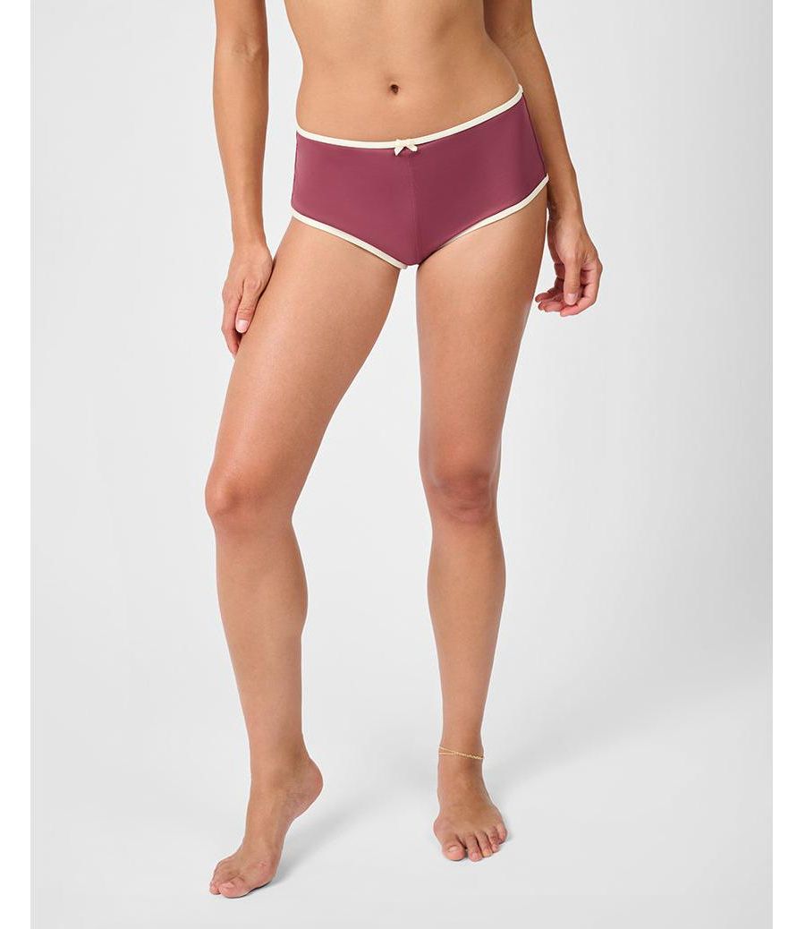 

Женские плавательные шорты с низкой посадкой WeWoreWhat, Plum/antq white