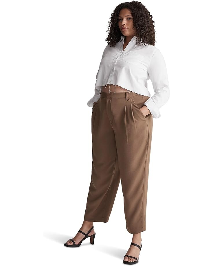 

Брюки Madewell Pleated Tapered-Leg, цвет Light Roast