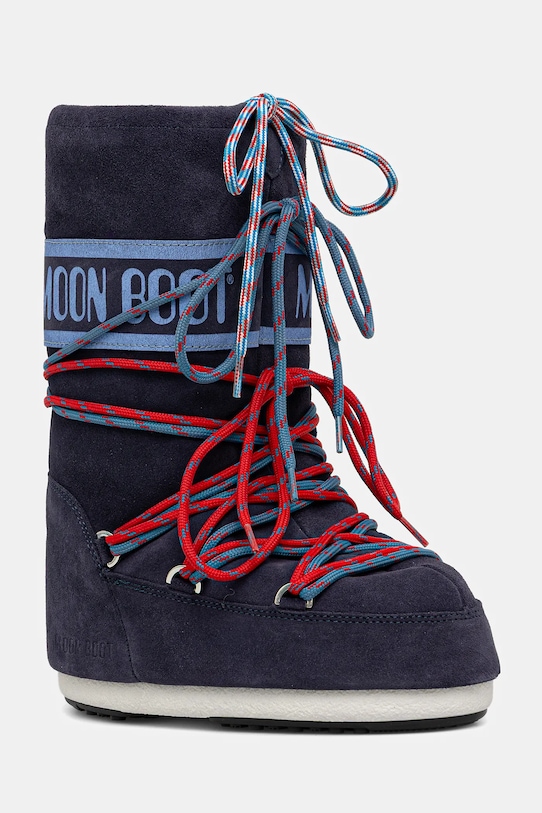 

Детские замшевые зимние ботинки MB ICON SUEDE LACES Moon Boot, темно-синий