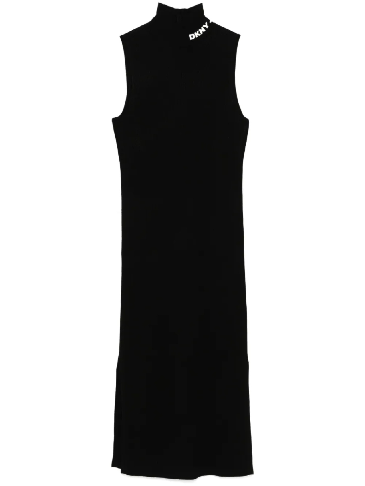 

Платье миди DKNY в мелкий рубчик, черный