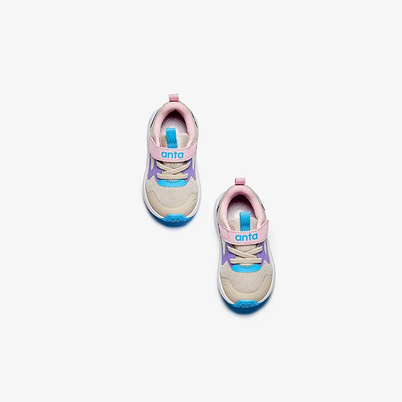 Мягкие низкие кроссовки для малышей с сетчатым верхом Antakids, Light Silver Gray/Apricot Blossom Pink/Super Hydrogen Blue-2 — фото 4