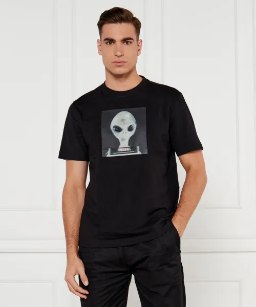 

Футболка с пришельцем Regular fit Boss Orange, черный