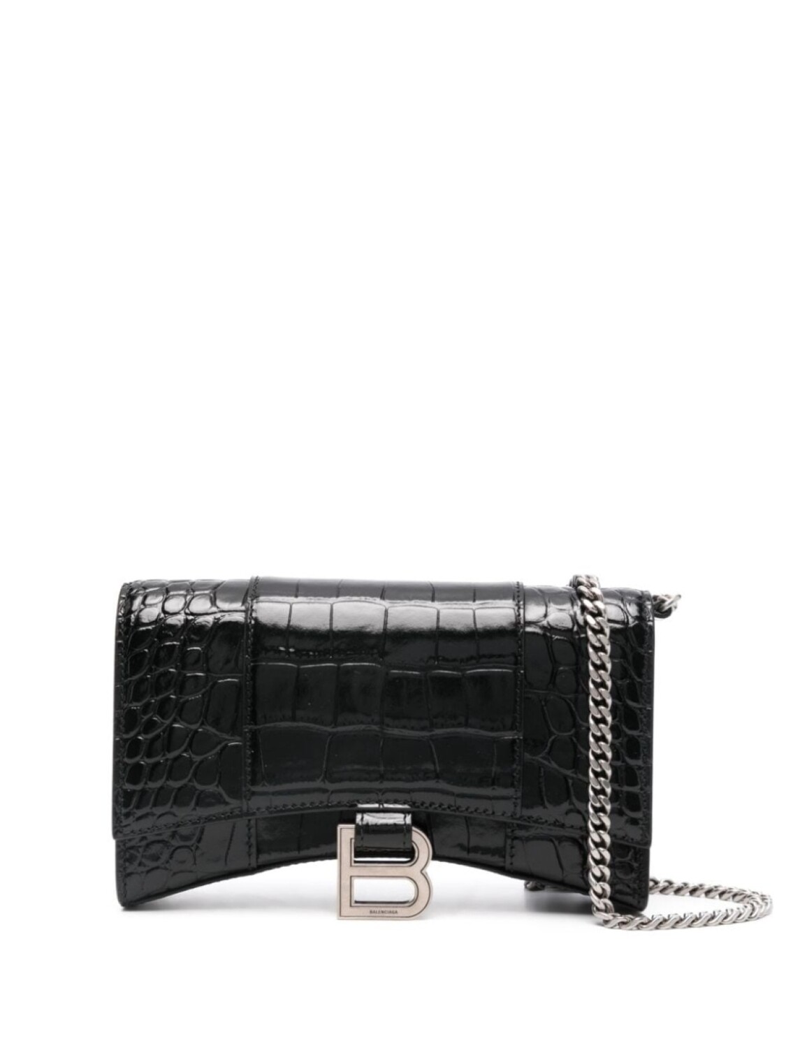 

Сумка Balenciaga из кожи крокодила, черный